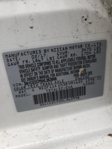 2017 NISSAN VERSA NOTE 3N1CE2CP0HL363998