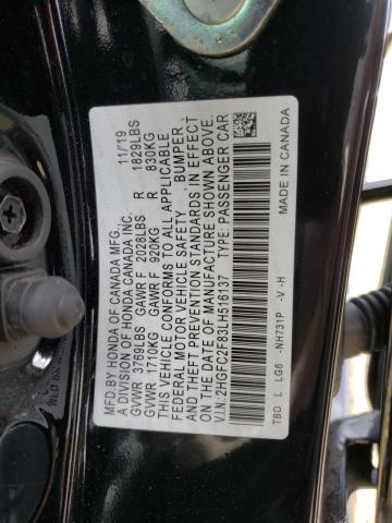 2020 HONDA CIVIC SPOR 2HGFC2F83LH516137