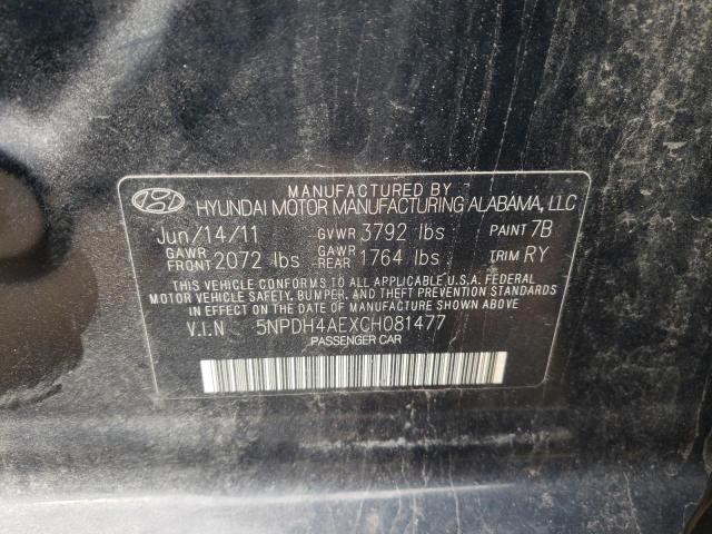 5NPDH4AEXCH081477 Hyundai Elantra Gl 2012. Фото: 9