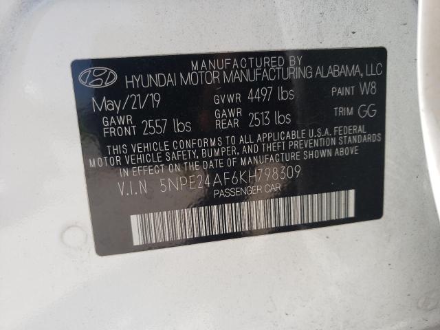 2019 HYUNDAI SONATA SE 5NPE24AF6KH798309