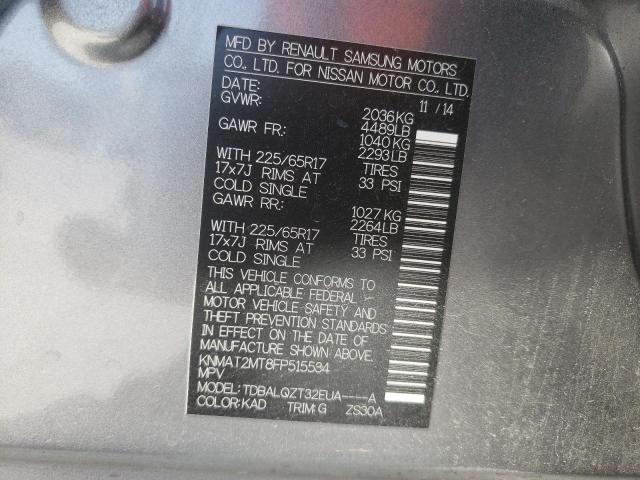 2015 NISSAN ROGUE S KNMAT2MT8FP515534