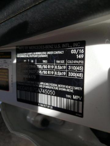 2016 MERCEDES-BENZ GLE 350 4JGDA5JB7GA745050