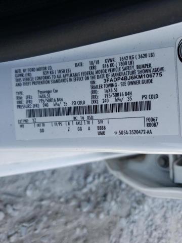 2019 FORD FIESTA SE 3FADP4BJ6KM106775