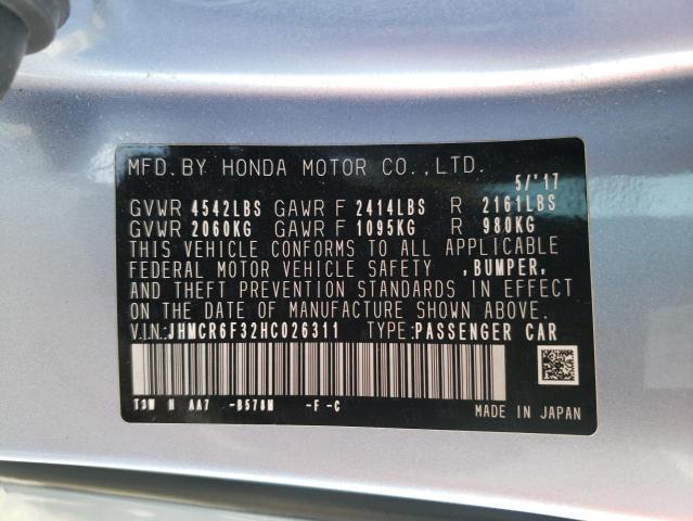 2017 HONDA ACCORD HYB JHMCR6F32HC026311