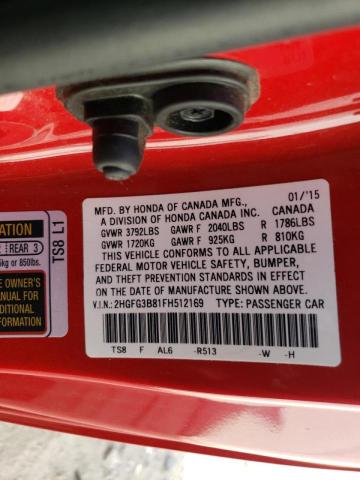 2015 HONDA CIVIC EX 2HGFG3B81FH512169