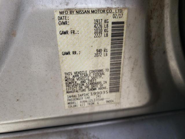 2017 NISSAN ALTIMA 2.5 1N4AL3AP1HC199035