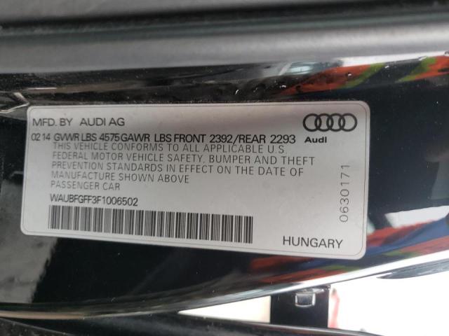 2015 AUDI S3 PREMIUM WAUBFGFF3F1006502