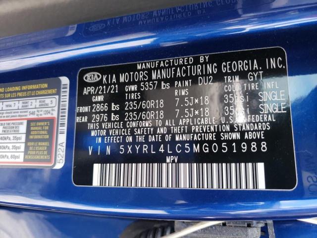 2021 KIA SORENTO S 5XYRL4LC5MG051988