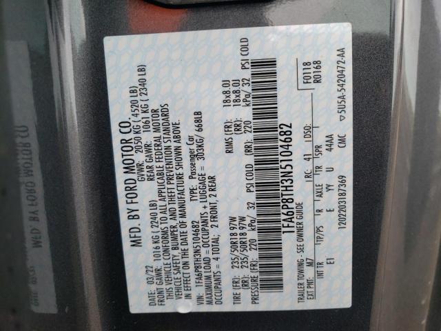 2022 FORD MUSTANG 1FA6P8TH3N5104682