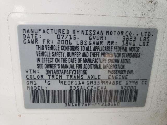2015 NISSAN SENTRA S 3N1AB7AP4FY318160