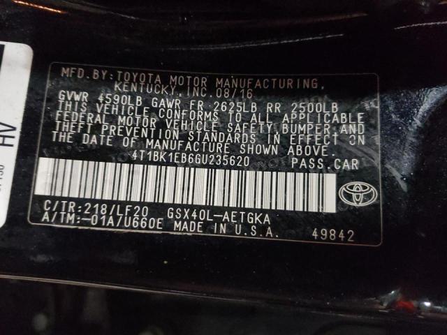 2016 TOYOTA AVALON XLE 4T1BK1EB6GU235620