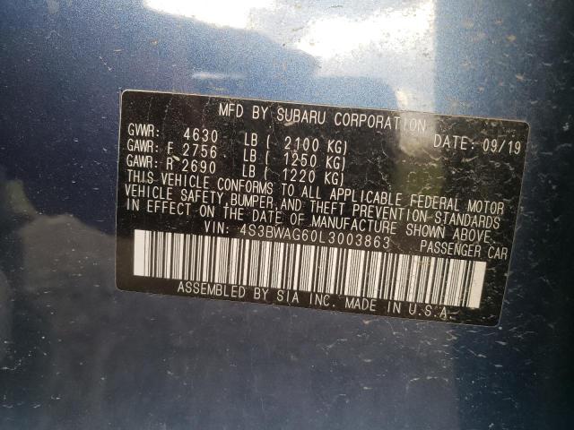 2020 SUBARU LEGACY SPO 4S3BWAG60L3003863