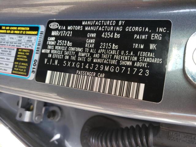 2021 KIA K5 LXS 5XXG14J29MG071723