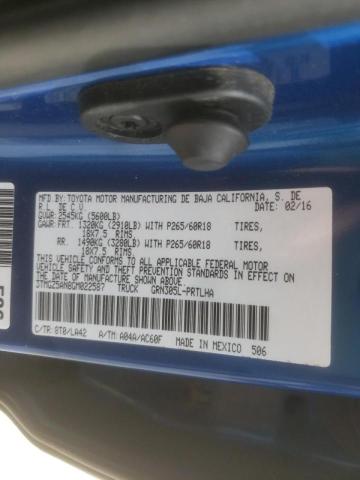 2016 TOYOTA TACOMA 4X4 3TMGZ5AN8GM022587