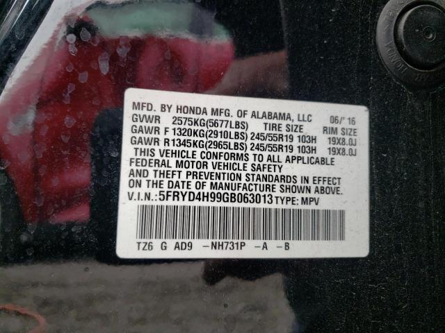 2016 ACURA MDX ADVANC 5FRYD4H99GB063013