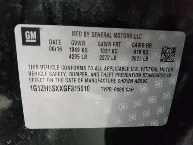 2016 CHEVROLET MALIBU PRE 1G1ZH5SXXGF315010