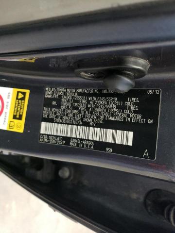 5TDDK3EH6CS163734 Toyota Highlander 2012. Фото: 9