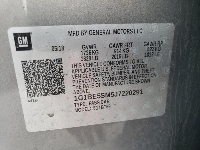 2018 CHEVROLET CRUZE LT 1G1BE5SM5J7220291