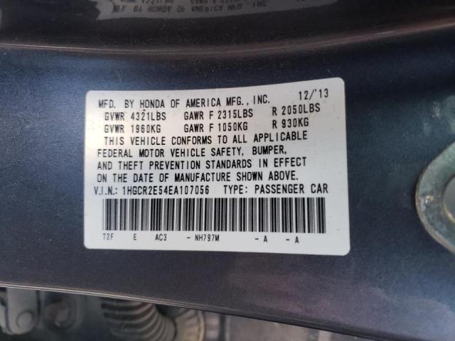 1HGCR2E54EA107056 Honda Accord Spo 2014. Фото: 9