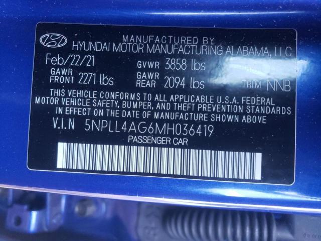 2021 HYUNDAI ELANTRA SE 5NPLL4AG6MH036419