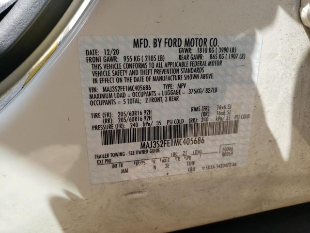 2021 FORD ECOSPORT S MAJ3S2FE1MC405686