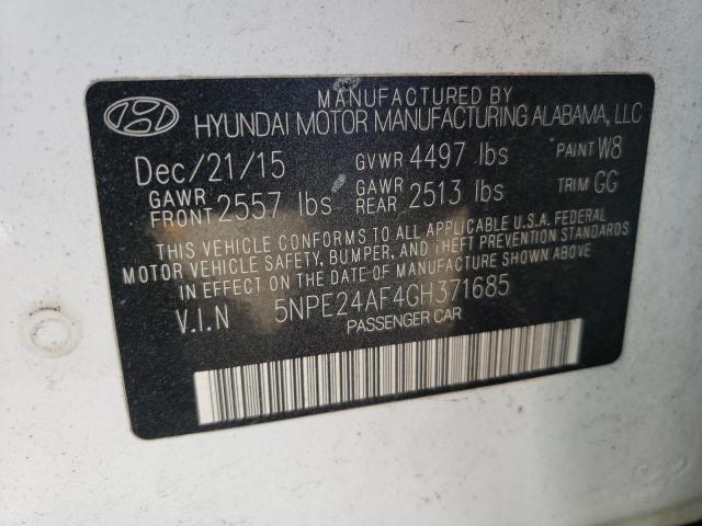 2016 HYUNDAI 260 5NPE24AF4GH371685