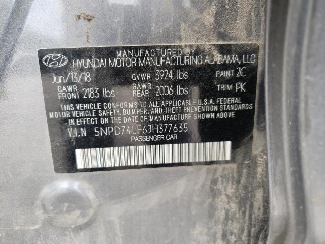 2018 HYUNDAI ELANTRA SE 5NPD74LF6JH377635