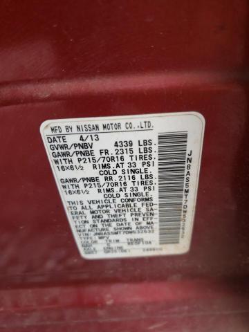 VIN JN8AS5MT7DW532532 2013 NISSAN ROGUE no.10