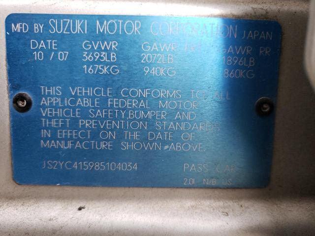 2008 SUZUKI SX4 CONVEN - JS2YC415985104034