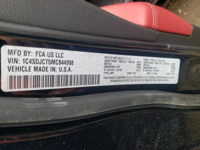 2021 DODGE DURANGO R/ 1C4SDJCT5MC844998