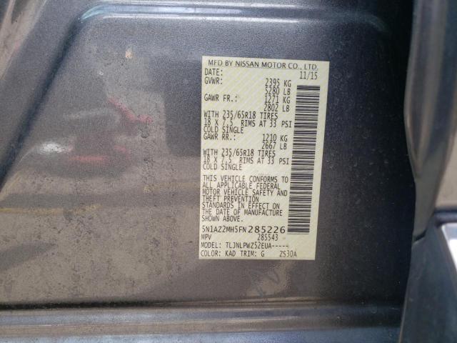 2015 NISSAN MURANO S 5N1AZ2MH5FN285226