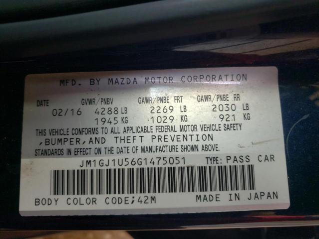 2016 MAZDA 6 SPORT JM1GJ1U56G1475051