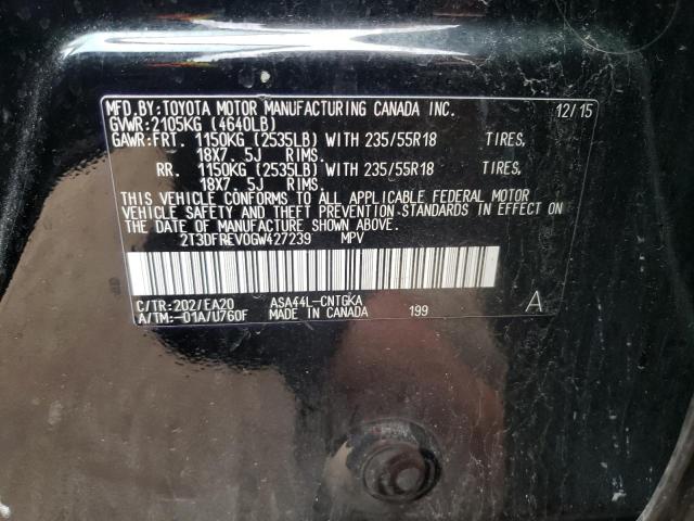 2016 TOYOTA RAV4 LIMIT 2T3DFREV0GW427239