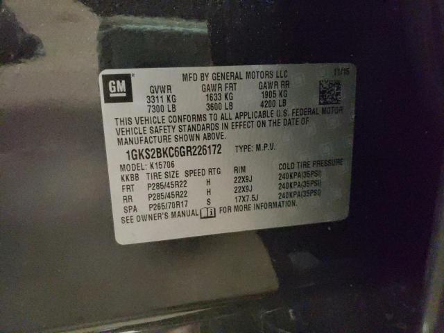 2016 GMC YUKON SLT 1GKS2BKC6GR226172