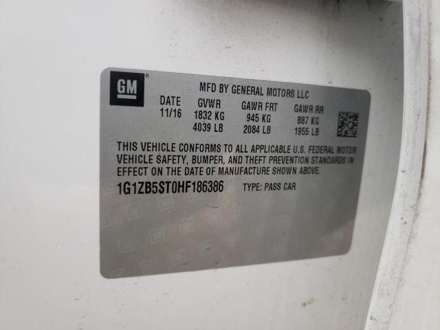 2017 CHEVROLET MALIBU LS 1G1ZB5ST0HF186386