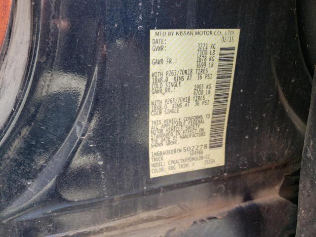 2015 NISSAN TITAN S 1N6BA0ED8FN502278