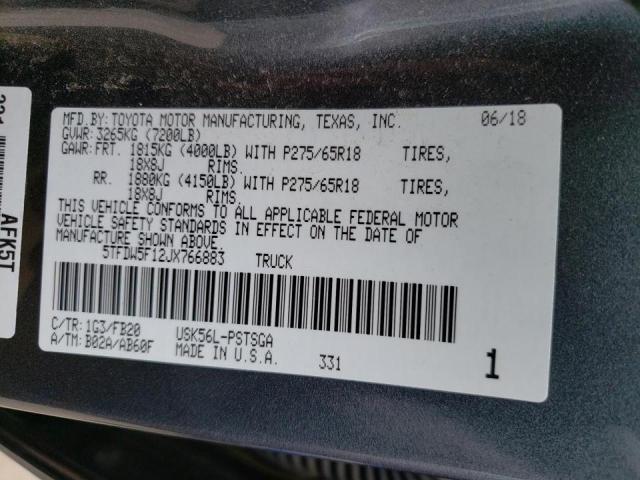 2018 TOYOTA TUNDRA CRE 5TFDW5F12JX766883