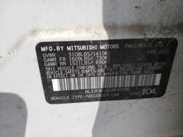 2020 MITSUBISHI MIRAGE G4 ML32F4FJ6LHF07396