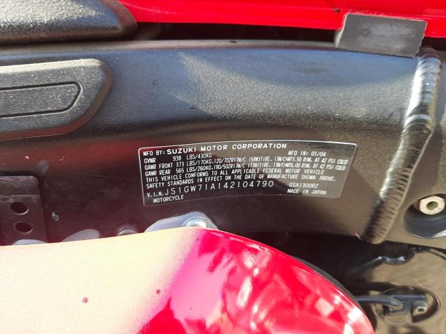 2004 SUZUKI GSX1300 R JS1GW71A142104790