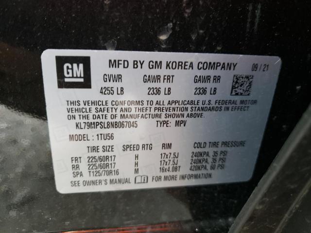 2022 CHEVROLET TRAILBLAZE KL79MPSL8NB067045