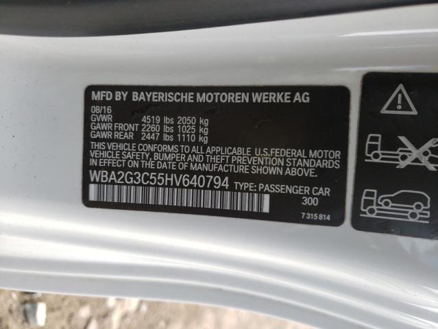 2017 BMW M240XI WBA2G3C55HV640794