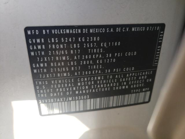 2018 VOLKSWAGEN TIGUAN SE 3VV3B7AX7JM193503