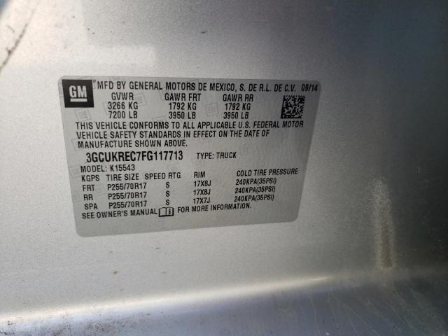 2015 CHEVROLET SILVERADO 3GCUKREC7FG117713