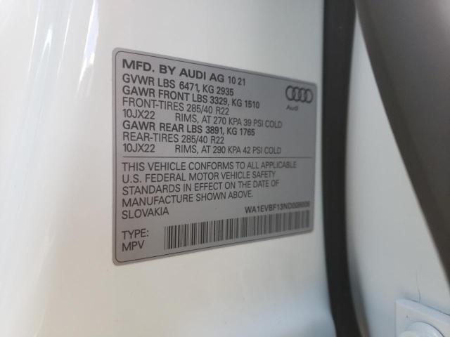 2022 AUDI Q8 WA1EVBF13ND008008