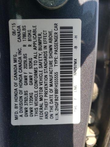 2015 HONDA CIVIC EX 2HGFB2F88FH555555