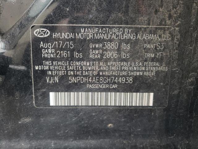 2016 HYUNDAI ELANTRA SE 5NPDH4AE8GH744938