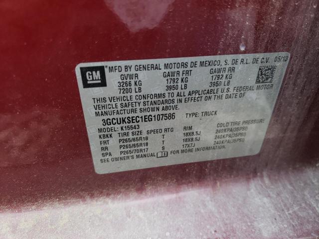 3GCUKSEC1EG107586 Chevrolet Silverado 2014. Фото: 9