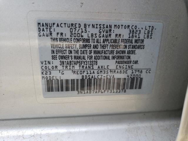 2015 NISSAN SENTRA S - 3N1AB7AP6FY313378