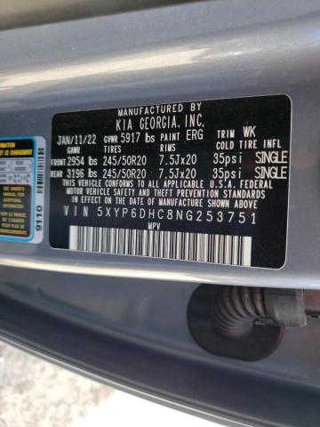 2022 KIA TELLURIDE 5XYP6DHC8NG253751