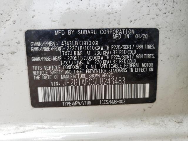 2020 SUBARU CROSSTREK JF2GTAPC5L8243483